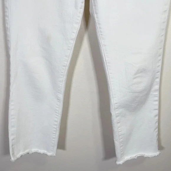 Madewell The High Rise Slim Crop Boy  Friend Jeans In Tile White - Picture 6 of 16